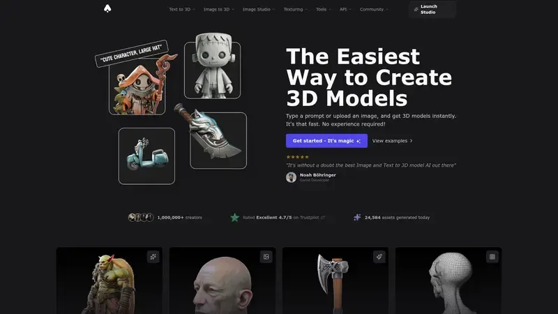 Demo de 3D AI Studio Vista previa de 3D AI Studio