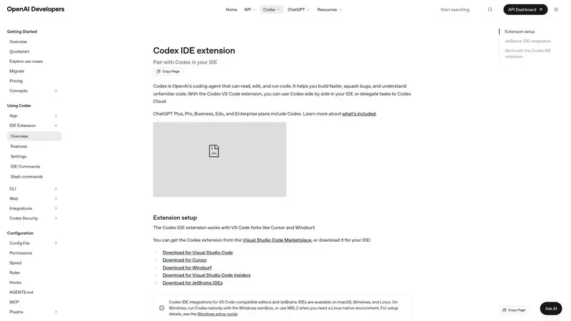Demo de OpenAI Codex IDE Vista previa de OpenAI Codex IDE