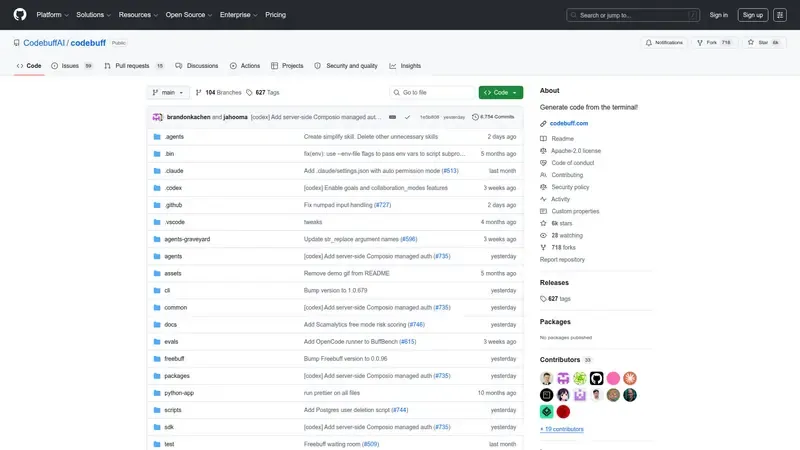 Demo de Codebuff Vista previa de Codebuff