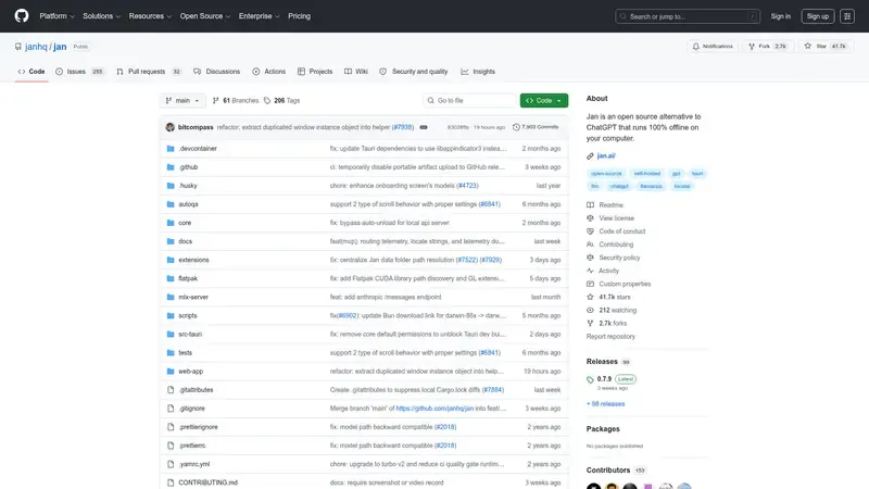 Demo de Jan AI Vista previa de Jan AI