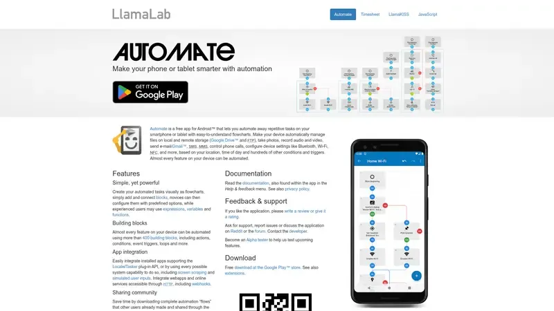 Demo de Automate by LlamaLab Vista previa de Automate by LlamaLab