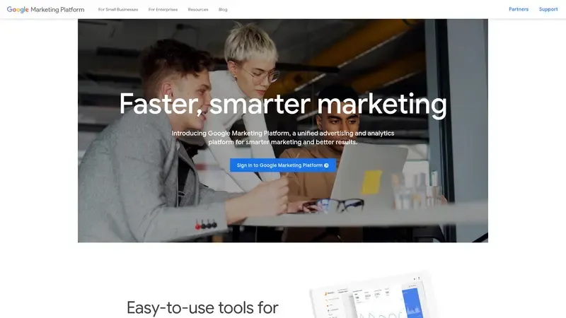 Demo de Google Marketing Platform Vista previa de Google Marketing Platform