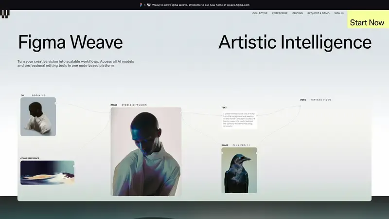 Vista previa de las funcionalidades de Figma Weave